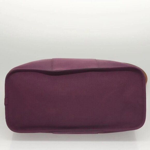 HERMES Cabak GM Tote Bag Canvas Purple Silver Auth bs26280 - Picture 8 of 15